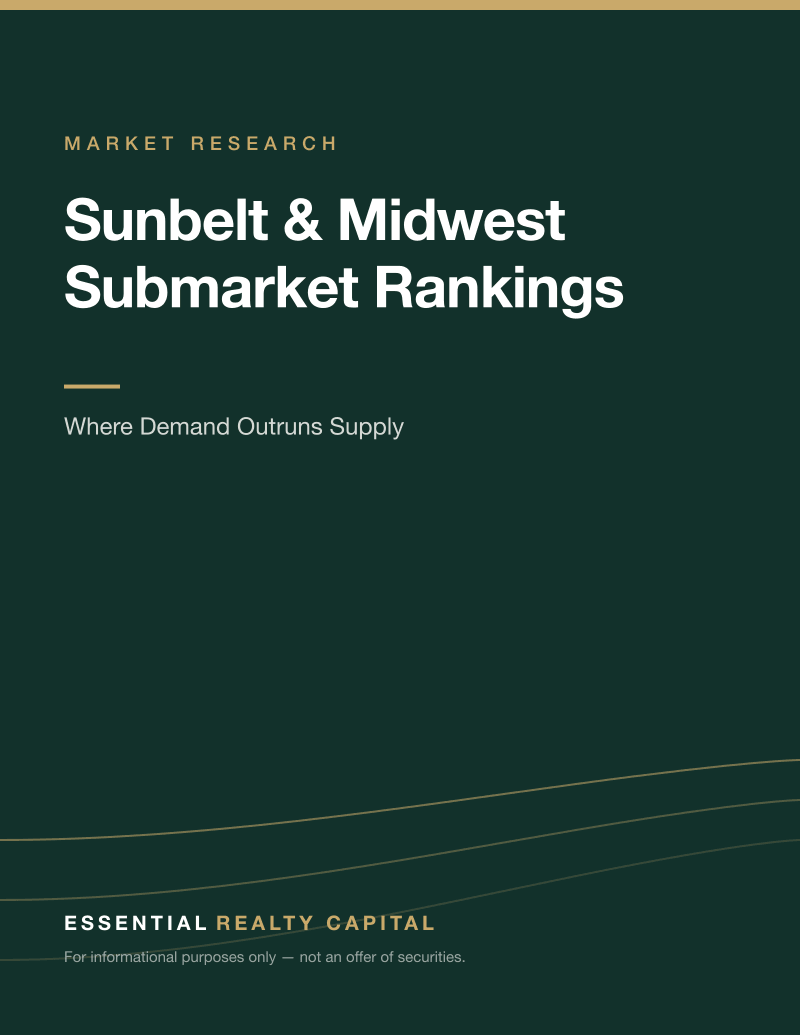 Report cover: Sunbelt and Midwest Submarket Rankings — Where Demand Outruns Supply